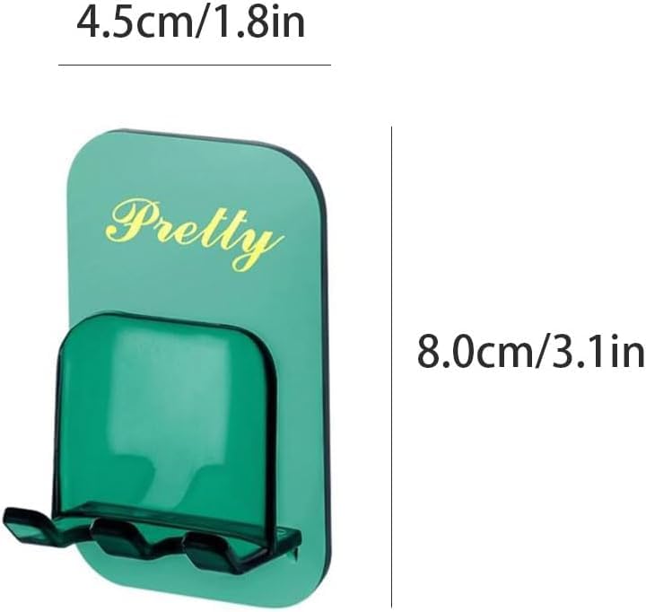Image of REWOP Adhesive Wall Hooks for Heavy Items Stainless Steel, PVC, ABS Nail Free Seamless Adhesive Non-Trace No Drilling Installation Hanging, Waterproof Screws Wall Hook (Toothbrush Holder Sticker, 2)