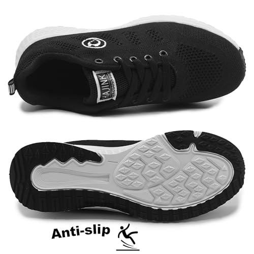 Womens Black Casual Sneakers for Women Walking Tennis Shoes Non Slip Breathable Mesh Lightweight Female Running Shoes4