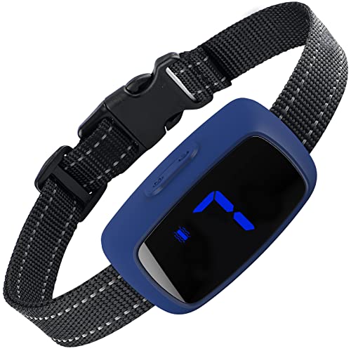 Dog Bark Collar, No Shock Bark Collar For Large Dogs With Vibration And Beep Modes Rechargeable Humane Bark Collars For Small Medium Large Dogs (Blue) #TOP6