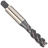 YG-1 - F4423 F4 Series Vanadium Alloy HSS Spiral Flute Tap, Steam Oxide, Round Shank with Square End, Bottoming Chamfer, 1/4'-28 Thread Size, H3 Tolerance
