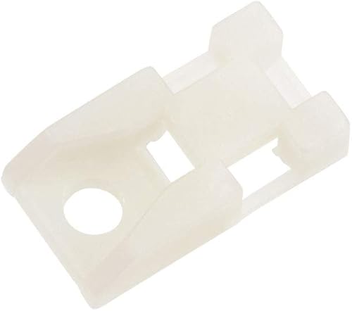 uxcell Base de sujeción de cables tipo silla de montar soporte de alambre anclaje permanente al escritorio de pared 0.945x0.512x0.236 in Beige 100pcs