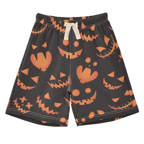 linqin Pumpkin Grimace Halloween Toddler Shorts with Drawstring Toddler Girl Biker Shorts Swim Board Shorts