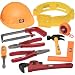 Prextex Little Handyman Kids Toy Tool Belt Set with Accessories and Adjustable Hard Hat