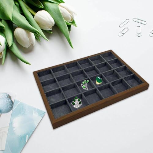 Plateau de rangement de bijoux rectangulaire pour coiffeuse et dressing organisé
