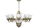 Produktbild Kronleuchter Shabby Chic / messing, weiß / 11-flammig / E27 / Jugendstil Kronleuchter / Deckenlampe Wohnzimmer Jugend Stil / stilvolle Esszimmer Beleuchtung / Schlafzimmer Lampe