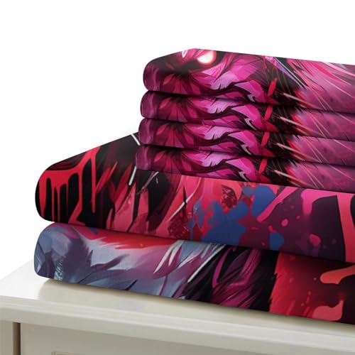 Housses de couettes loup 3D microfibre douce King 220x240cm