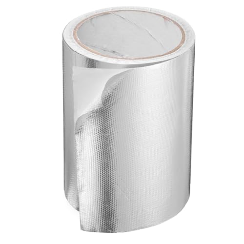 HARFINGTON Heat Shield Tape 7.84" x 32.8 ft Waterproof Sunscreen Sound Insulation High-Temperature Resistance Silver Aluminum Tape Thickness for Automotive Repairs