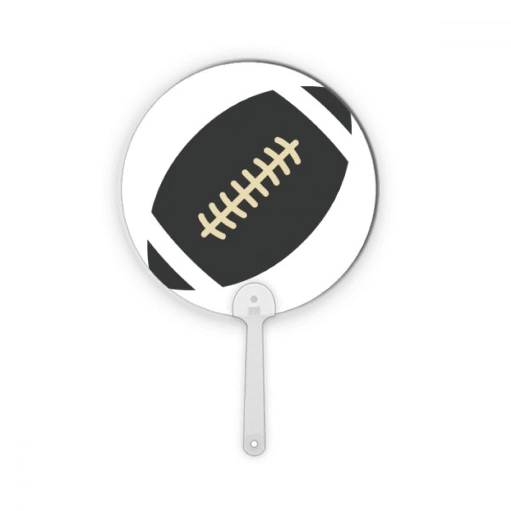 Fan portable rond en plastique avec motif géométrie de football pour sport