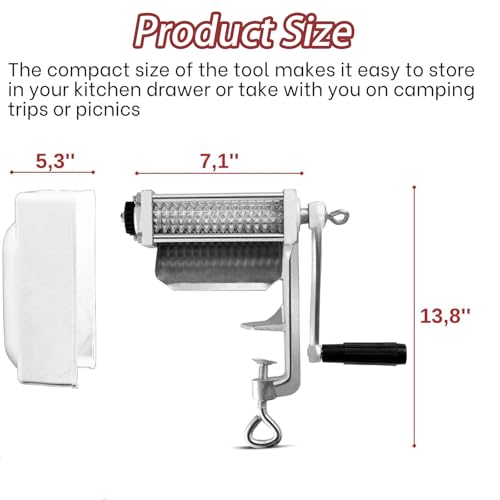 Ablandador de carne manual con abrazadera de mesa y rodillos dobles 3