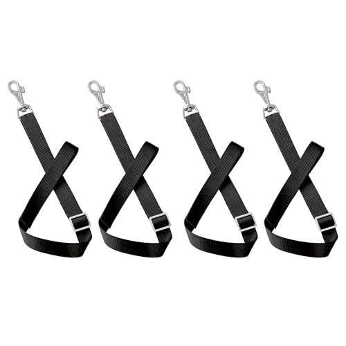 INKNOTE 4Pcs Horse Bucket Strap Hangers Adjustable Nylon Bucket Strap Horse Accessories suppliers Hanging Strap for Hay Nets Water Buckets Horse Outdoor Feeders Adjustable 23 to 30 inches Black