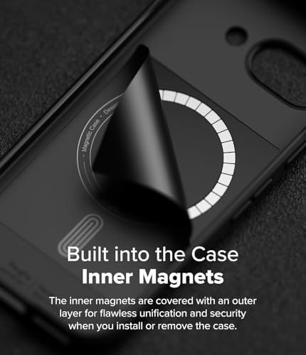 Image of Ringke Onyx Magnetic Compatible with Google Pixel 9a Case Cover [Strong Magnet] Military-Grade Protection TPU Shockproof Rugged Bumper Full Protection Pixel 9a Back Cover - Magnetic Black