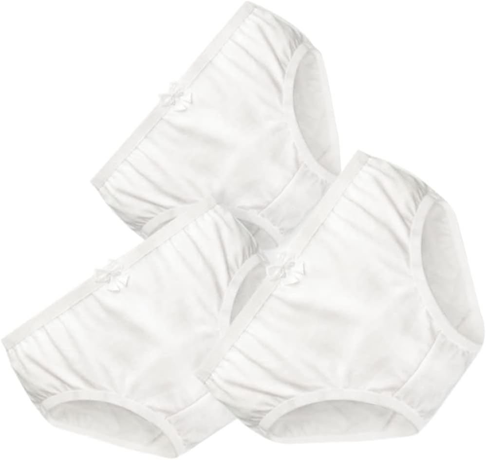 9pcs Girls Ballet Dance Underwear Cotton Briefs Bowknot for Ages Soft Breathable Elastic Waist for Dance Classes and Gymnastics