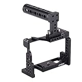 Con soporte de zapata fría para la fijación de luz de video de tamaño compacto o micrófono.
