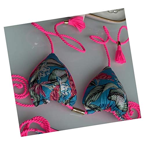 Biquini Fiorella Geovanella Floral Loli Pop Reversível - Tam. P (Busto 40 e Tanga 36/38)