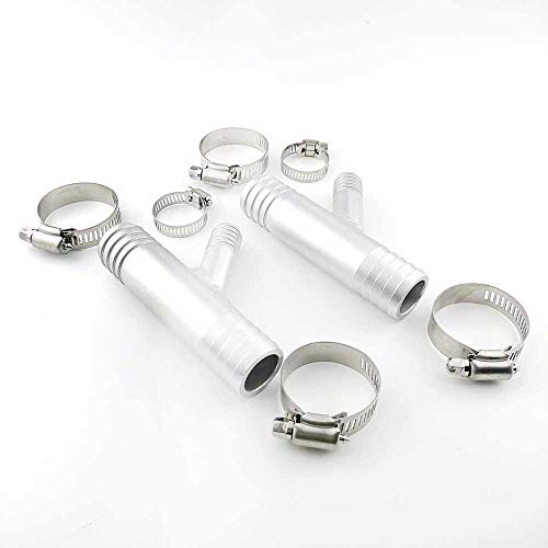A PAIR 1 INCH TO 5/8 CAB HEATER Y FITTINGS UTV SXS RZR CAN AM POLARIS MADE FROM ALUMINUM