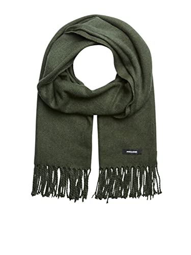 JACK & JONES Jacsolid Woven Scarf Noos, Bufanda Hombre, Verde (Forest Night Forest Night), Talla única