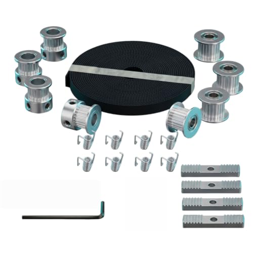 Zifmodmac GT2 Timing Belt Kit 5M 6mm + 20T Pulleys 5mm Bore for 3D Printer