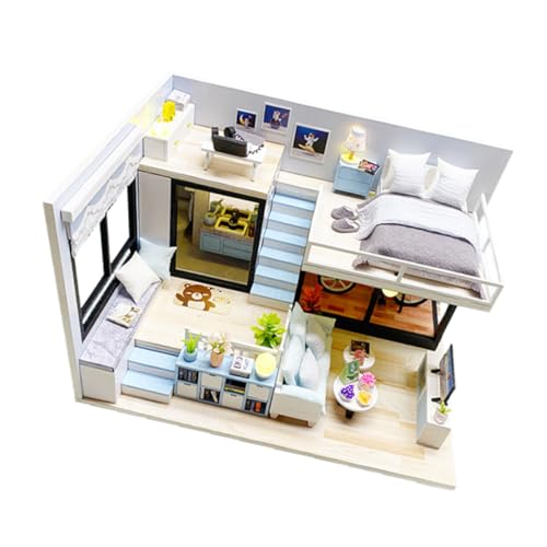 TOYANDONA 1Juego Casa de Muñecas DIY de Construcción para Desarrollo de Habilidades y Creatividad Juguete de Bricolaje para Decoración