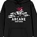 Bioworld Arcane Vi in Black and White Logo text on Black Adult Hoodie-Large