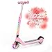 Elektroroller für Kinder, Windgoo M1 Elektro Scooter für Kinder Alter von 3-8, Electric Scooter mit LED-Regenbogenlicht, 3 Höhenverstellbar, 5.3" Wheels Certified E Scooter(Rosa)