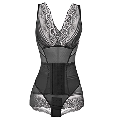 ZLBDYG Camisola longa feminina verão fina modeladora roupa íntima justa V ampla alça de ombro macacã