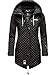 Produktbild MARIKOO Damen Softshelljacke Parka Übergangsjacke Regenjacke Jacke mit Kapuze Zimtzicke Black Dots Gr. L
