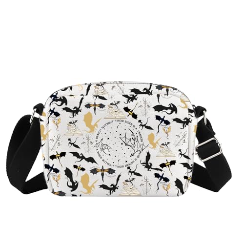 MBMSO 4th Wing Crossbody Bag 4th Wing Dragon Gifts for Dragon Lovers Fantasy Novels Gifts for FW Book Readers 4th Wing Merch