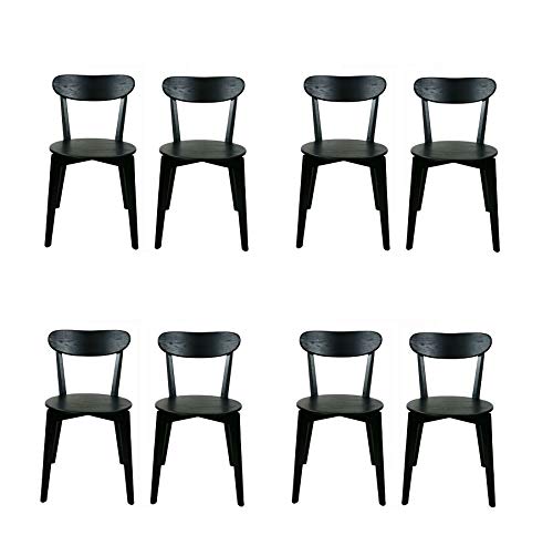 365möbel 8 Stück Esszimmerstuhl Wohnzimmerstuhl Küche echte Eiche massiv schwarz - Birmingham Cover