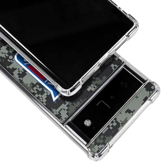 Skinit Clear Phone Case Compatible with Google Pixel 6 - Officially Licensed NHL New York Rangers Camo Design