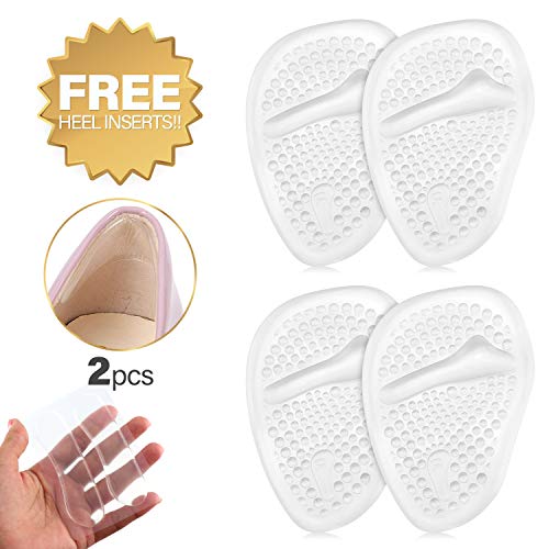 Image of Clear Metatarsal Pads for Women & Men - Ball of Foot Cushions for Pain Relief - Comfortable, Nonslip, Reusable, Light and Great for High Heels
