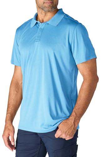Carhartt Men's Force Sun Defender Relaxed Fit Lightweight Short-Sleeve Polo, Tranquil Blue Heather, Large - image 2