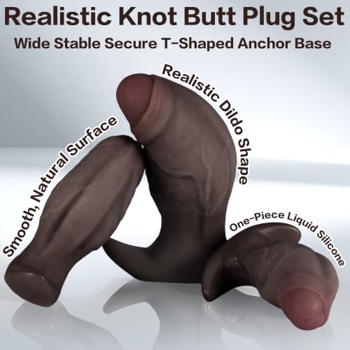 3 Piece Realistic Anal Plug Set for Beginners Training - Image 3