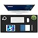 Produktbild Knodel Tischunterlage, Schreibtischunterlage, 90 x 43cm PVC Tischunterlage, Laptop Tischunterlage, wasserdichte Schreibunterlage für Büro- oder Heimbereich, doppelseitig (Schwarz / Schwarz)