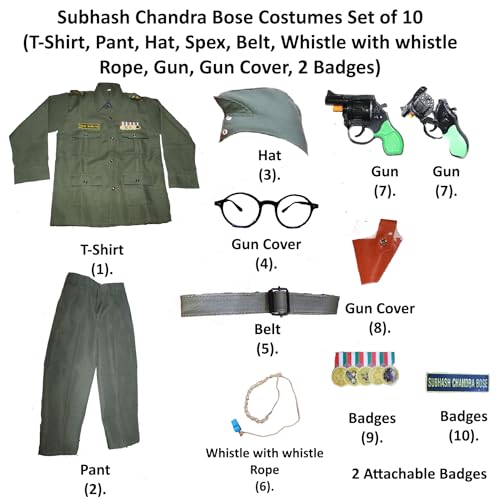 Image of Army Costumes for kids police costume & BSF csotumes subhash chandra bose costumes fancy dress costumes for age group 3 to 12 yrs