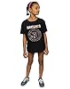 Absolute Cult Ramones Girls Flower Rose T-Shirt 9-11 Years Black #3