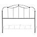 Affinity Metal Headboard Panel with Straight Spindles and Detailed Castings, Blackened Taupe Finish, King