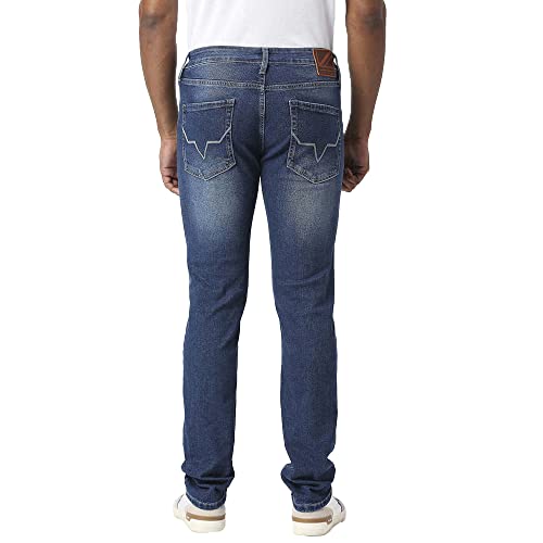 Image of Pepe Jeans Machine Wash Cotton Blend Slim Fit Men's Jeans