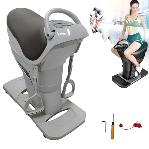 Máquina Simuladora Eléctrica de Equitación para Fitness, 110 V, Carga Máxima 264 lb, 3 Modos de Programa, 20 Velocidades, Interruptor de Seguridad, Entrenamiento Integral para Brazos, Cintura, Piernas y Abdomen, Color Gris para Gimnasio en Casa miniatura 1