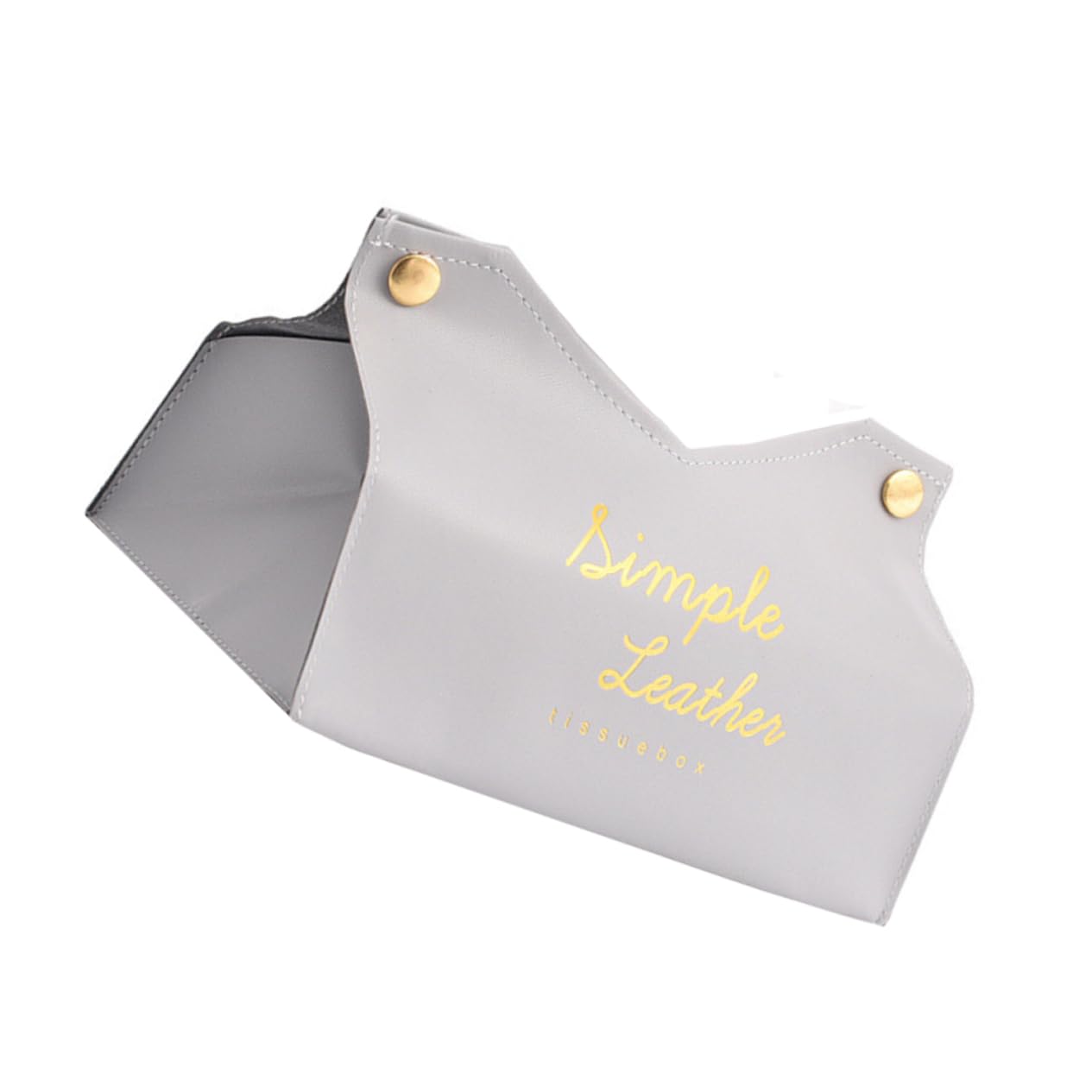 BRIGHTFUFU Stylish Pu Leather Tissue Box Holder Home Napkin Container Bronzing Process