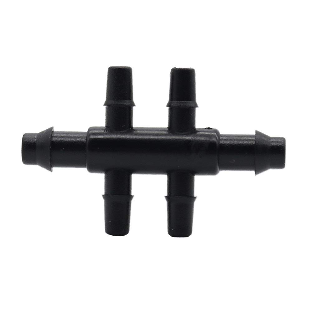 Giunti per Tubi in PVC da 1/4" a 1/8" Splitter da Giardino a 6 Vie Raccordi per irrigazione a Goccia Connettore per Tubo Strumenti per l'agricoltura Connettore per Tubo dell'Acqua 20