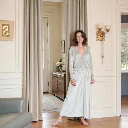 Lazzzy Beige Blackout Velvet Curtains 84 Inch Length Pinch Pleated Thermal Insulated Room Darkening Drapes Luxury Back Tab Window Treatments for Bedroom Living Room 2 Panels, 52 x 84 Inch, Cream by Lazzzy - Image 3
