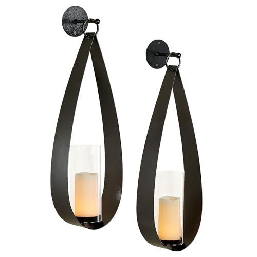 Touch of Class Pharos Wall Sconce Pair, Black, Set of 2
