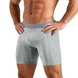 Generisch Boxershorts Lang Herren Schnelltrocknend Boxer Atmungsaktiver Stoff Bequeme Sportunterwäsche Briefs Weich Unterhose Atmungsaktive Unterwäsche Kurz Gepolstert Radhose Mountainbike Hose