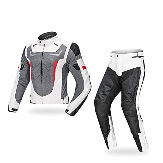 Mono de Moto de 2 Piezas,Chaqueta y pantalón Impermeables para Motociclista,Chaqueta de Carreras Reflectante para Hombre,con protección para el Cuello y Equipo de protección de 7 Piezas,Trajes de Ci