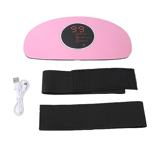 Massage Schlankheitsgürtel, Kabellose Elektrische Fettverbrennungsmaschine, Elektrischer Schlankheitsgürtel wiederaufladbar verbessert die Durchblutung Bauchmassagegerät für den Körper(Pink)