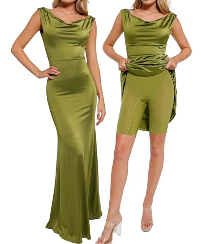 Image of Popilush Shapewear Maxi Dress Sleeveless Long Formal Dresses