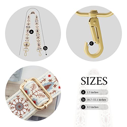 Image of TANOSII Wide Purse Strap Adjustable Replacement Shoulder Crossbody Strap Handbag Strap