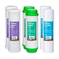 Rotek Water Systems Whole House Water Filtration Set | 3-Stage Water Filter System | 2SED, 2GAC, 2ACB | Clean Water | Sediment, Carbon Block, & Granular Carbon Filter | 2 Year Supply | 20 Inch
