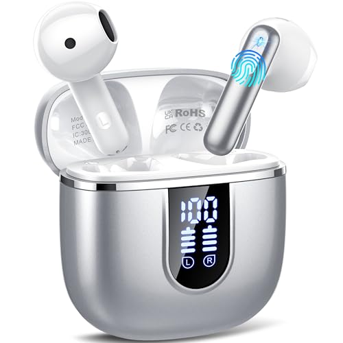 Wireless Earbuds, Bluetooth Headphones 5.4, Semi-in-Ear Design, Earphones