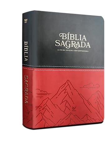 Bíblia Aec Letra Gigante - Preto E Vermelho Montanhas